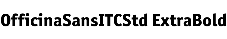 OfficinaSansITCStd ExtraBold font preview