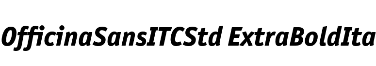 OfficinaSansITCStd ExtraBoldIta font preview