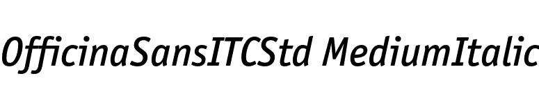 OfficinaSansITCStd MediumItalic font preview
