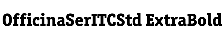 OfficinaSerITCStd ExtraBold font preview