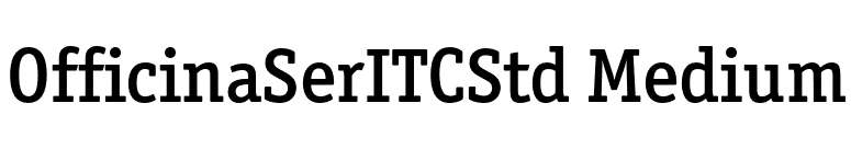 OfficinaSerITCStd Medium font preview