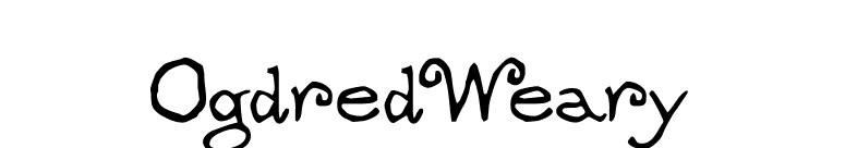 OgdredWeary font preview