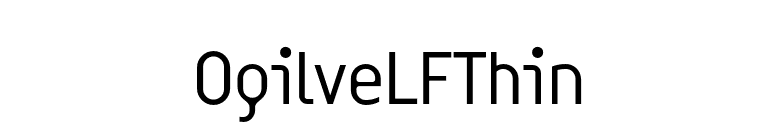 OgilveLFThin font preview