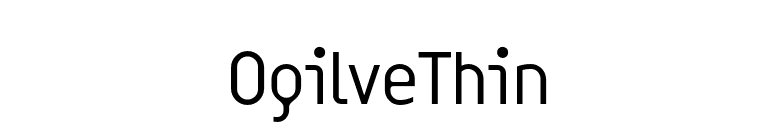 OgilveThin font preview