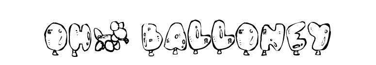 Oh, Balloney font preview