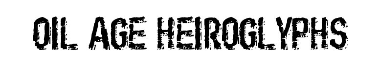Oil Age Heiroglyphs font preview