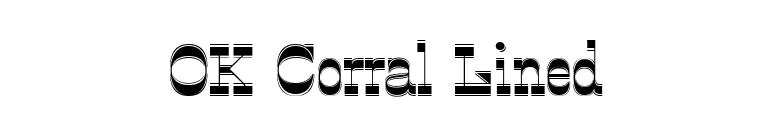 OK Corral Lined font preview