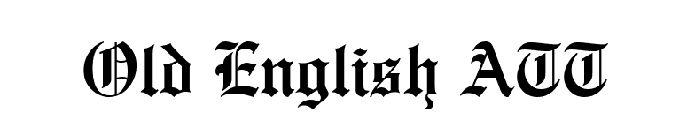 Old English ATT font preview