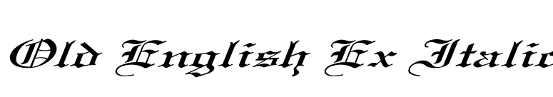 Old English Ex Italic font preview