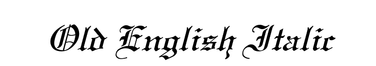 Old English Italic font preview