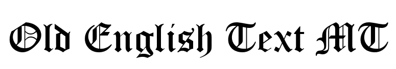 Old English Text MT font preview