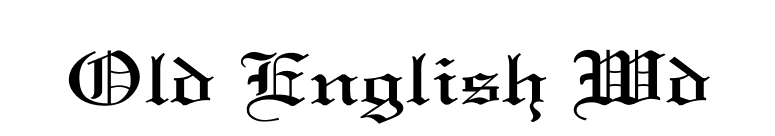 Old English Wd font preview