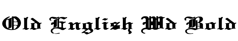 Old English Wd Bold font preview