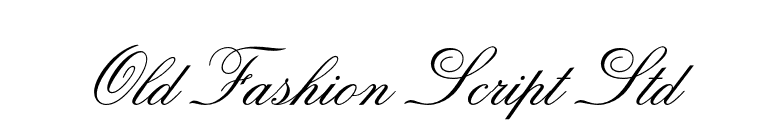 Old Fashion Script Std font preview