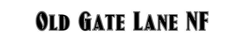 Old Gate Lane NF font preview