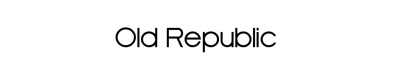 Old Republic font preview