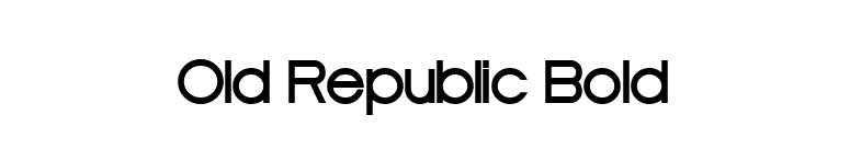 Old Republic Bold font preview