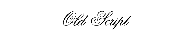 Old Script font preview