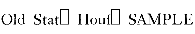 Old State House SAMPLE font preview