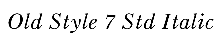 Old Style 7 Std Italic font preview