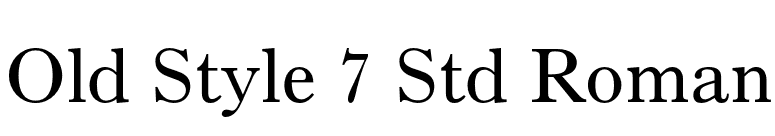 Old Style 7 Std Roman font preview