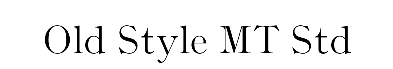 Old Style MT Std font preview