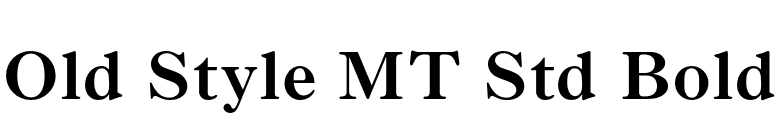 Old Style MT Std Bold font preview