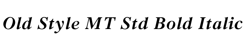 Old Style MT Std Bold Italic font preview