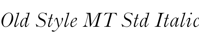 Old Style MT Std Italic font preview