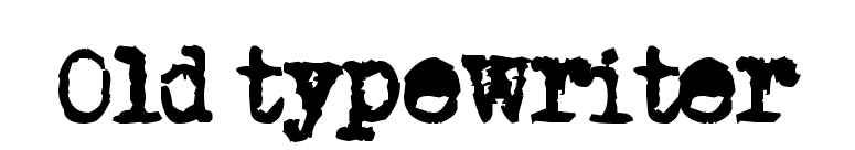 Old typewriter font preview