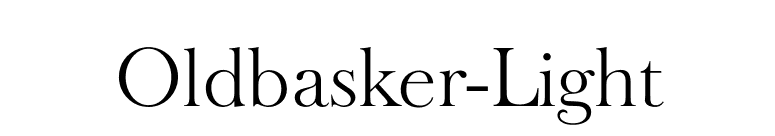 Oldbasker-Light font preview