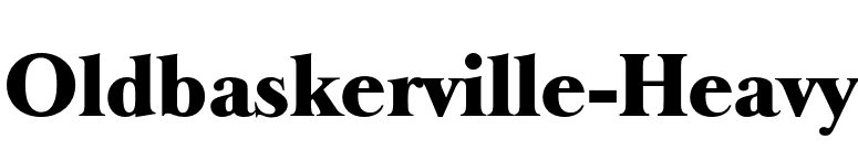 Oldbaskerville-Heavy font preview