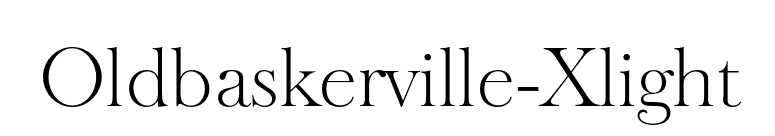 Oldbaskerville-Xlight font preview