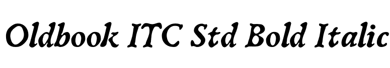 Oldbook ITC Std Bold Italic font preview