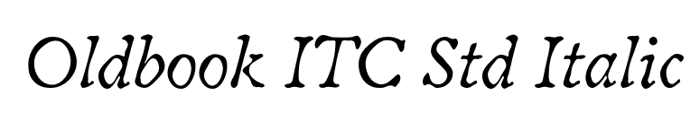 Oldbook ITC Std Italic font preview