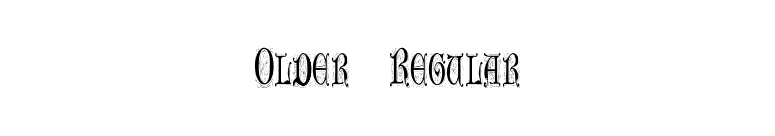 Older Regular font preview