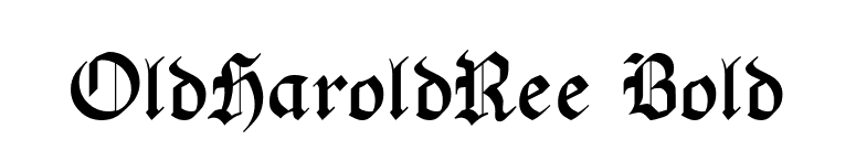 OldHaroldRee Bold font preview