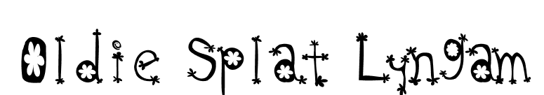 Oldie Splat Lyngam font preview