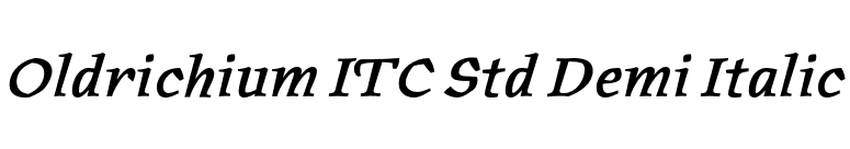 Oldrichium ITC Std Demi Italic font preview
