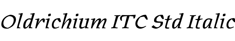 Oldrichium ITC Std Italic font preview