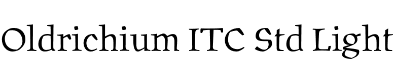 Oldrichium ITC Std Light font preview