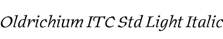 Oldrichium ITC Std Light Italic font preview
