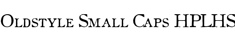 Oldstyle Small Caps HPLHS font preview
