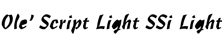 Ole' Script Light SSi Light font preview