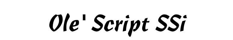 Ole' Script SSi font preview