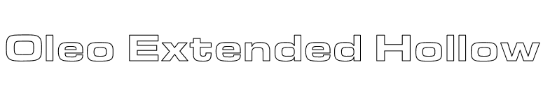 Oleo Extended Hollow font preview