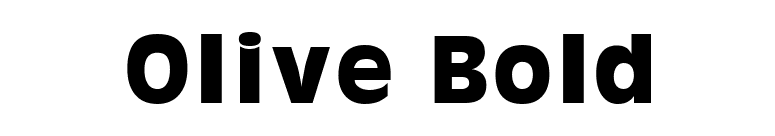 Olive Bold font preview