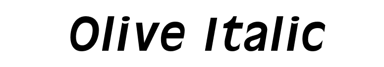 Olive Italic font preview