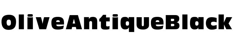 OliveAntiqueBlack font preview