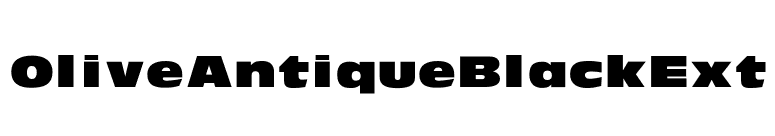 OliveAntiqueBlackExt font preview